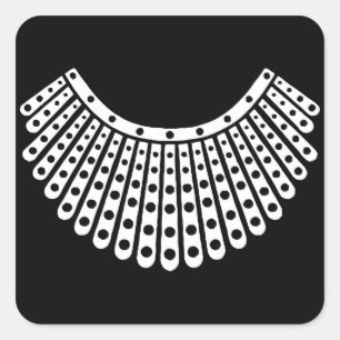 Sticker Carré RBG Ruth Bader Ginsburg Parties scintillant Coller