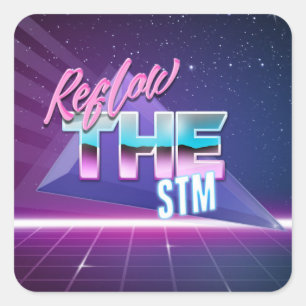 Sticker Carré Ré-écoulement l'autocollant de STM