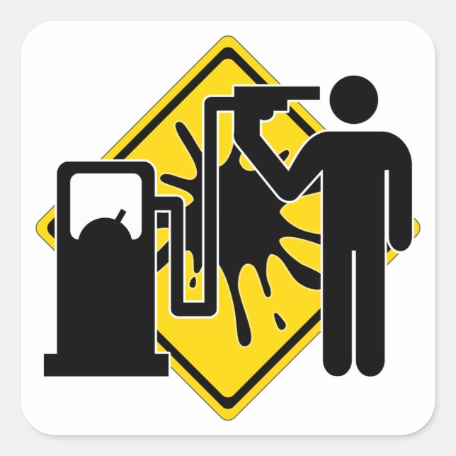 Sticker Carré Réapprovisionnement en combustible pour la (Devant)