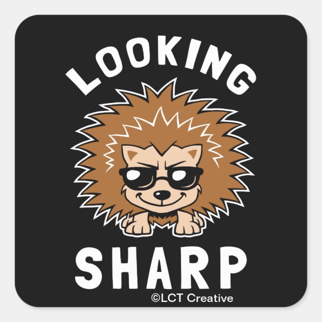 Sticker Carré Recherche nette (Devant)