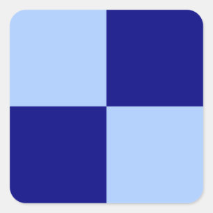 Sticker Carré Rectangles bleu clair et bleu foncé