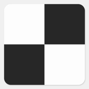 Sticker Carré Rectangles noir et blanc