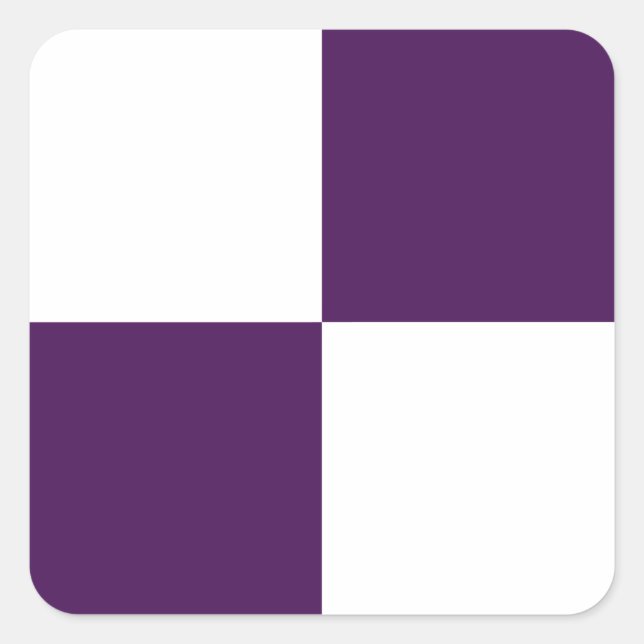Sticker Carré Rectangles royales violettes et blanches (Devant)