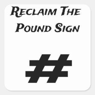 Sticker Carré Récupérer Le Signe Pound