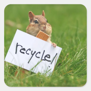 Sticker Carré recyclage