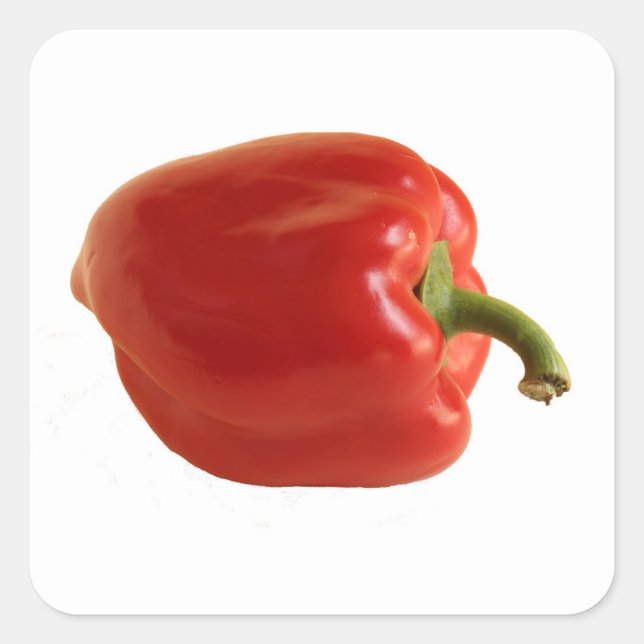 Sticker Carré Red Bell Pepper Bright Photo sur Classic (Devant)