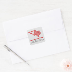 Sticker Carré Red est parti au sud, Y'All Moving