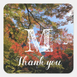 Sticker Carré Red Maples au Jardin Japonais
