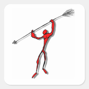 Sticker Carré Red Spear Chucker
