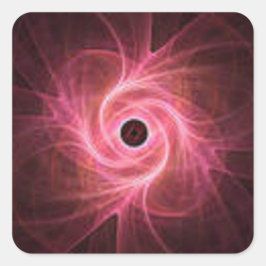 Sticker Carré Red Swirl