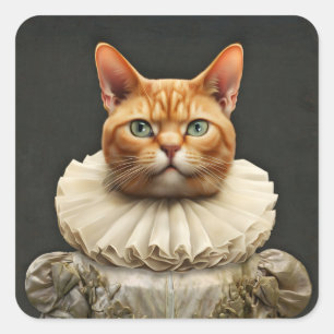 Sticker Carré Regal Cat