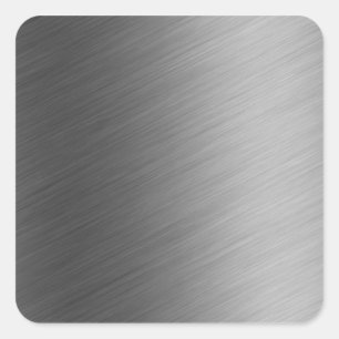 Sticker Carré Regard en aluminium balayé en métal