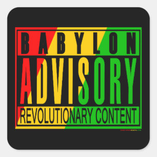 Sticker Carré Reggae RASTA