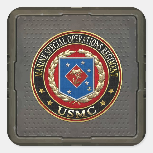 Sticker Carré Régiment d'opérations spéciales marines (MSOR) [3D (Devant)