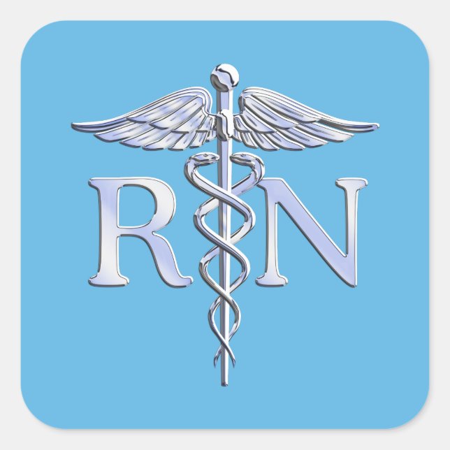 Sticker Carré Regised Nurse RN (Devant)