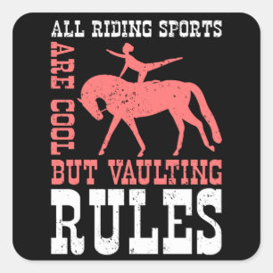 Sticker Carré Règles de voûte Vaulters Horse Equestre