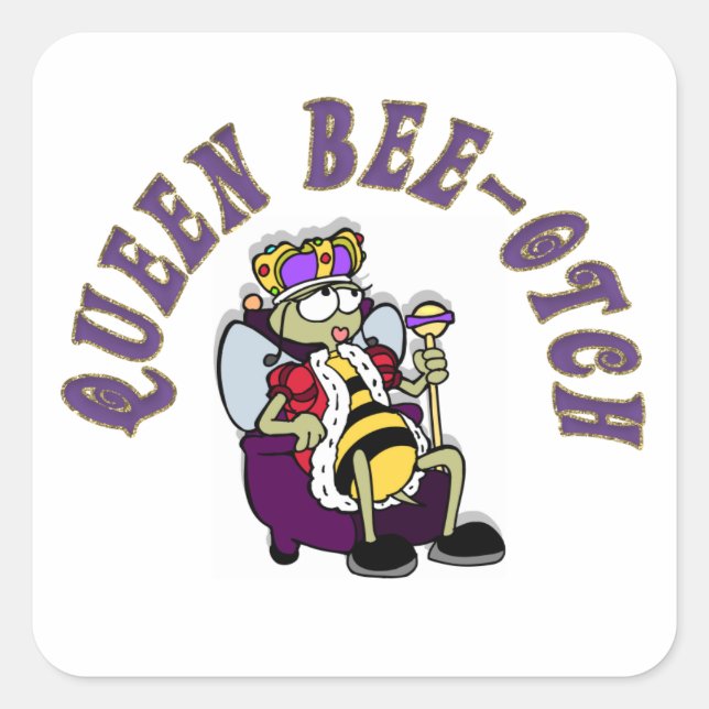 Sticker Carré Reine Bee-Yotch (Devant)