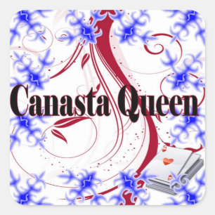 Sticker Carré Reine Canasta
