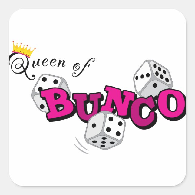 Sticker Carré Reine de Bunco (Devant)