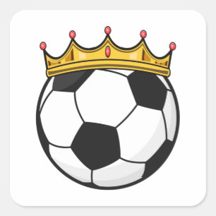 Sticker Carré Reine de la couronne de football