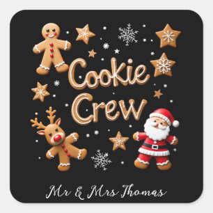 Sticker Carré Rejoignez l'équipe de biscuits Votre Noël ultime