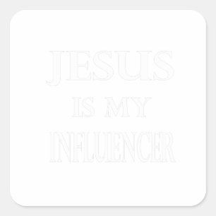 Sticker Carré Religion - Jésus Est Mon Influenceur