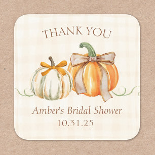 Sticker Carré Remerciements Personnalisés pour une Baby Shower R