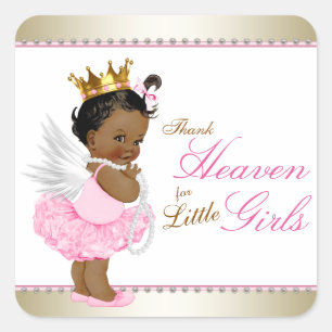 Sticker Carré Remercions le ciel pour les petites filles Shower