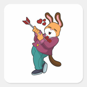Sticker Carré Renard en marié avec costume