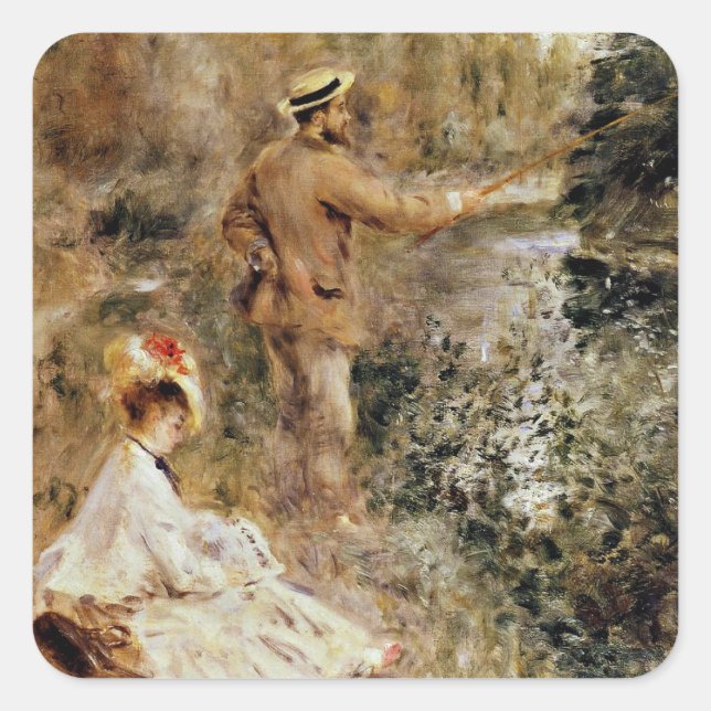 Sticker Carré Renoir - Le Pêcheur (Devant)