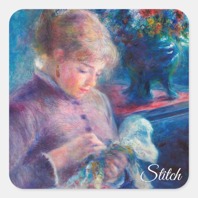 Sticker Carré Renoir Stitch (Devant)