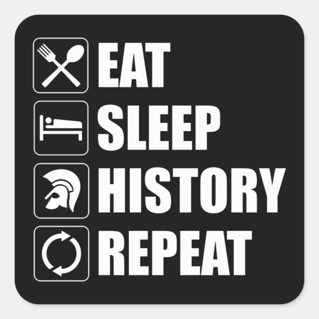 Sticker Carré Répéter l'historique du sommeil (Devant)