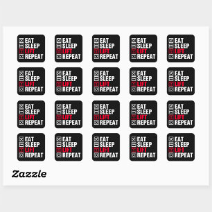 Sticker Carré Répétition de l'ascenseur du sommeil