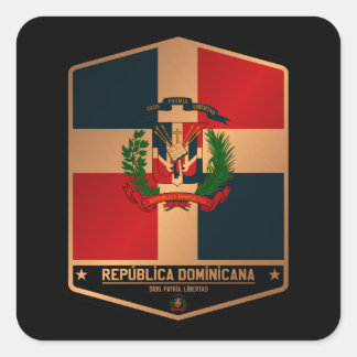 Sticker Carré République dominicaine