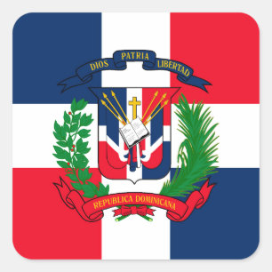 Sticker Carré République dominicaine