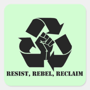 Sticker Carré Résistez, rebellez-vous, reprenez