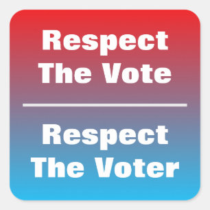 Sticker Carré Respecter le vote et l'électeur