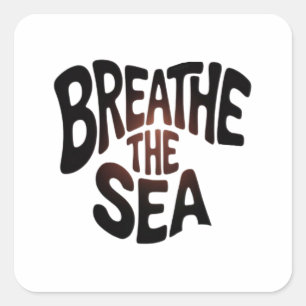 Sticker Carré Respire la mer