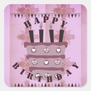 Sticker Carré Restez Béni Puissiez-Vous Avoir Beaucoup Plus Joye