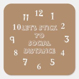 Sticker Carré Restez en sécurité Aidez à arrêter la propagation 