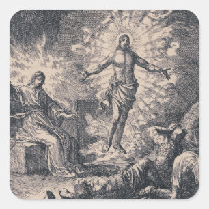 Sticker Carré Résurrection de Jésus-Christ par Jan Luyken