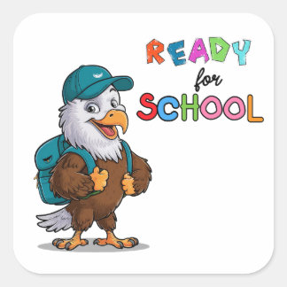 Sticker Carré Retour à l'aigle scolaire