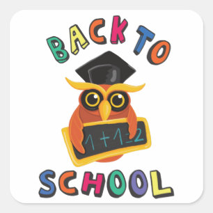 Sticker Carré Retour à l'école