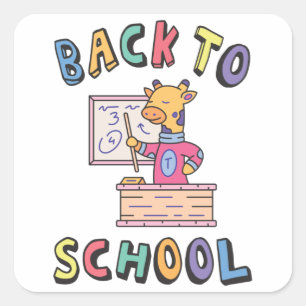 Sticker Carré Retour à l'école