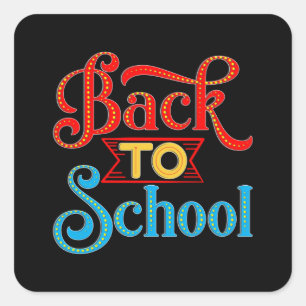 Sticker Carré Retour à l'école
