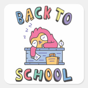 Sticker Carré Retour à l'école