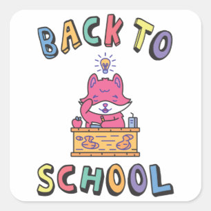 Sticker Carré Retour à l'école