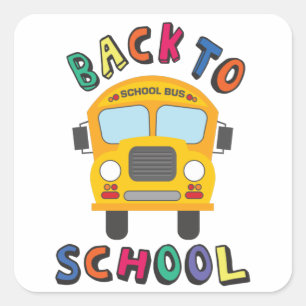 Sticker Carré Retour à l'école