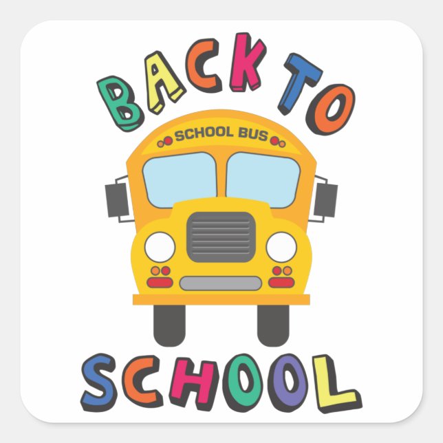 Sticker Carré Retour à l'école (Devant)