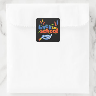Sticker Carré Retour À L'École